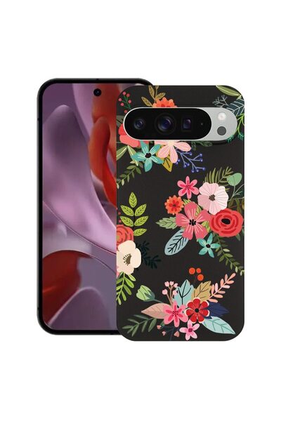 bestcase Husă pentru Google Pixel 9 Pro XL, Flori, Silicon subțire 0.8MM, Ant...