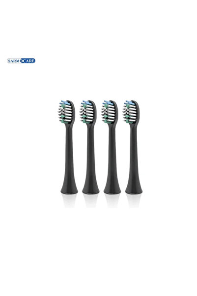 Choice1 رأس فرشاة أسنان كهربائية بديلة من 4 قطع من Black-4 لفرشاة الأسنان الك...