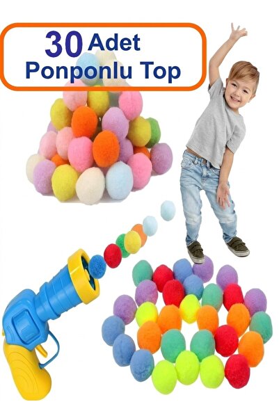 Neler Geldi Neler Oyuncak Peluş Ponpon Top Atan Fırlatan Ponpon Tabancası 30 ...