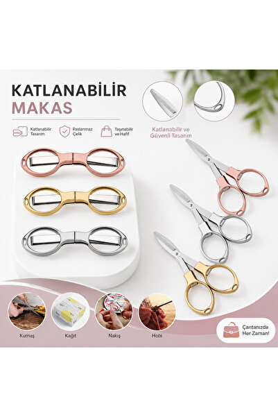 Şahin Katlanabilir Mini Makas – Taşınabilir Cep Tipi Paslanmaz Çelik Makas