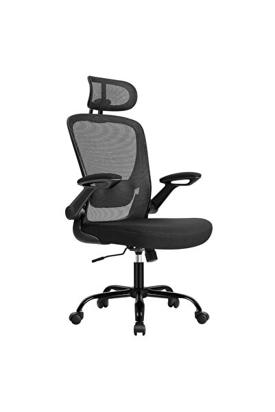 SONGMICS Scaun de birou ergonomic cu tetieră, suport lombar reglabil, 64x64x1...