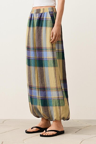 Oysho %100 keten bloomer pantolon