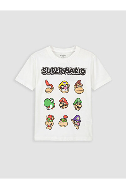 LC Waikiki Tricou pentru băieți cu imprimeu Super Mario cu guler Zero Roba, S...