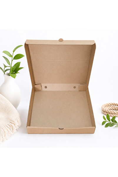 Değer Ambalaj Deger Ambalaj Pizza Kutusu 28x28x4 cm Kahverengi 15'li Paket