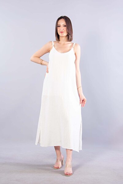 Mckanzie 6654 (N-2324) Muslin Bell Dress with Rope Straps
