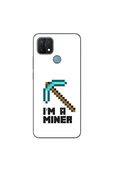 OEM Husa compatibila cu Oppo A15 si A15s Silicon Gel Tpu Model Minecraft Miner