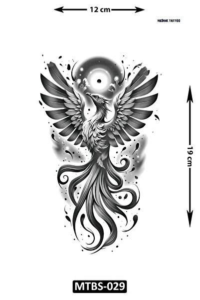 Attach MTBS-029 ORTA BOY ANKA KUŞU DESEN GEÇİCİ DÖVME-TATTO