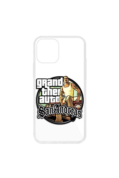 OEM Husa compatibila cu Apple iPhone 12 Pro Silicon Transparenta Model GTA Sa...