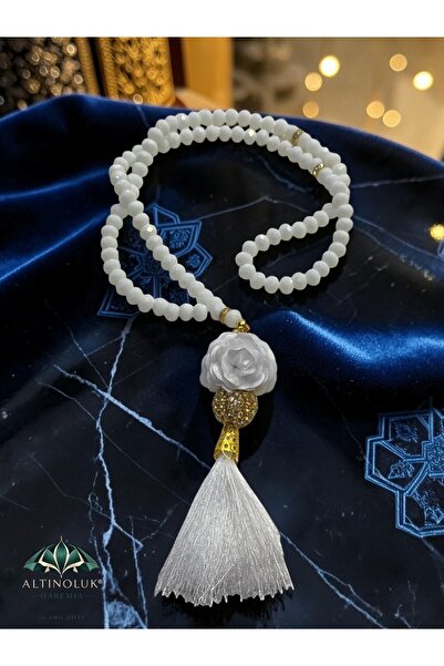 Altınoluk Haremia Crystal Stone Rose Detailed 99' Rosary 8 mm |   Stylish Gif...