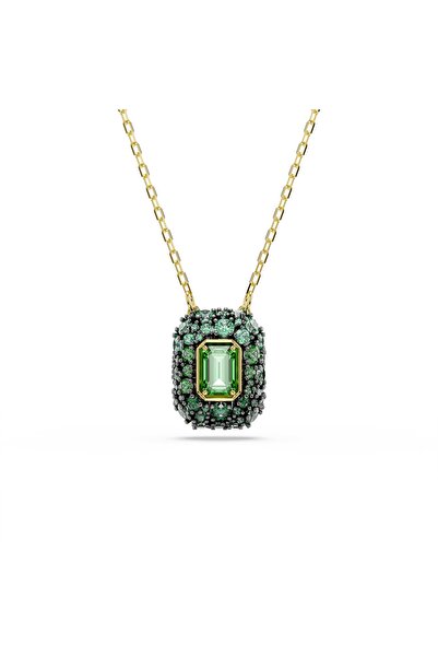 Swarovski Sublima Kolye, Sekizgen kesim, Yeşil, 18k altın rengi yüzey
