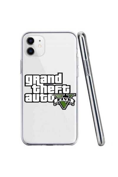 OEM Husa compatibila cu Apple iPhone 11 Silicon Transparenta Model GTA V