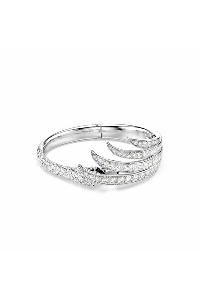 Swarovski Vienna Bileklik, Karışık kesimler, Kuğu, Beyaz, Rodyum kaplama
