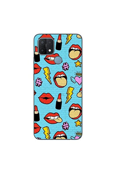 OEM Husa compatibila cu Oppo A15 si A15s Silicon Gel Tpu Model Pop Art Lips