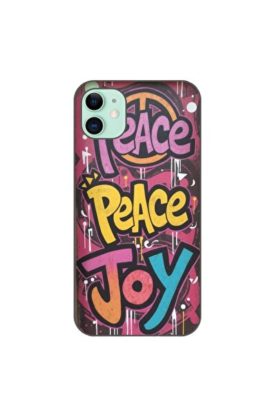OEM Husa compatibila cu Apple iPhone 11 Silicon Gel Tpu Model Peace and Joy G...