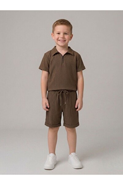 Kids Club Men's Cocuk Suit with Zipper Detail