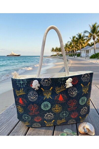 mikam Patterned Beach Bag 53*35 cm