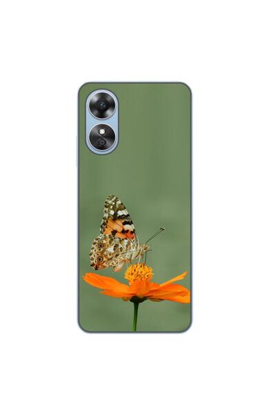 OEM Θήκη συμβατή με Oppo A17 από σιλικόνη gel TPU με σχέδιο πεταλούδας