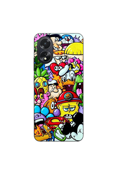OEM Husa compatibila cu Oppo A18 4G Silicon Gel Tpu Model Pop Art Cartoons