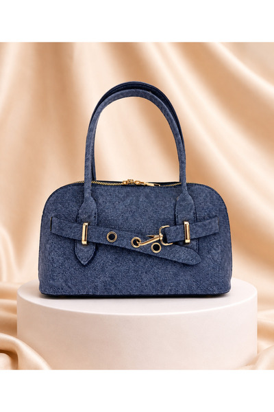 Sellini Buckle Detailed Glow Women's Crossbody Bag Blue