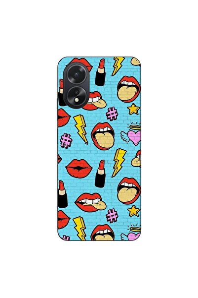 OEM Husa compatibila cu Oppo A18 4G Silicon Gel Tpu Model Pop Art Lips