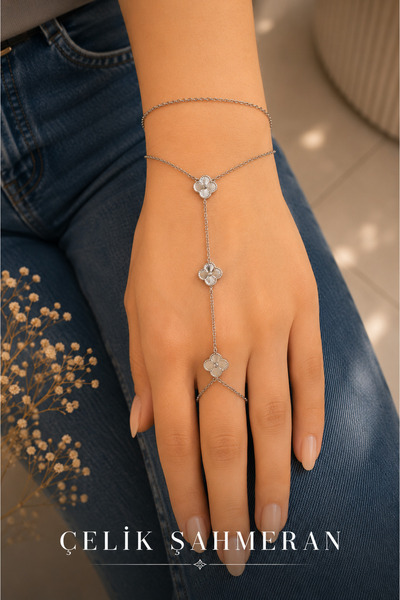 Jack Ferrero Silver Color Steel Zircon Stone Minimal Shahmeran