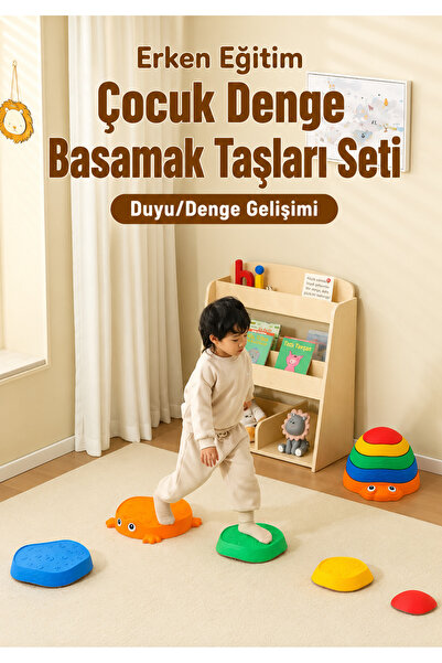 Magblock Lady Bug Çocuk Denge Adım Taşları Seti | Kaymaz Duyu ve Motor Gelişi...
