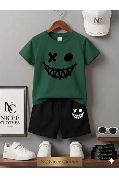 NC Nicee Clothes ΚΑΛΟΚΑΙΡΙΝΟ ΠΑΙΔΙΚΟ ΜΠΛΟΥΖΑΚΙ ΚΑΙ ΣΟΡΤΣ UNISEX (ΜΑΥΡΟ ΣΧΕΔΙΟ...