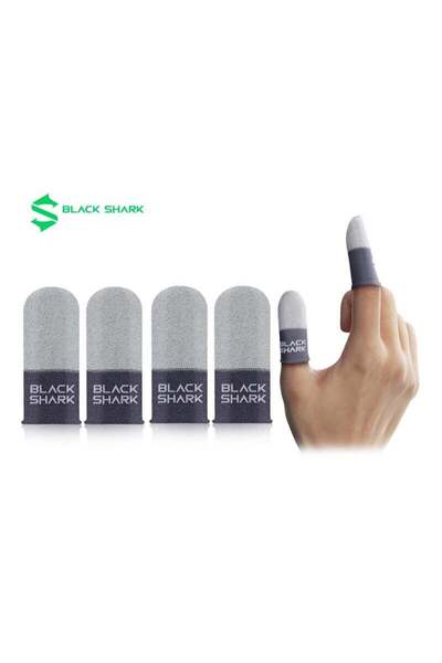 Black Shark 4 Gaming Finger Sleeves, Sweatproof Gaming Gloves Fingertip Silve...