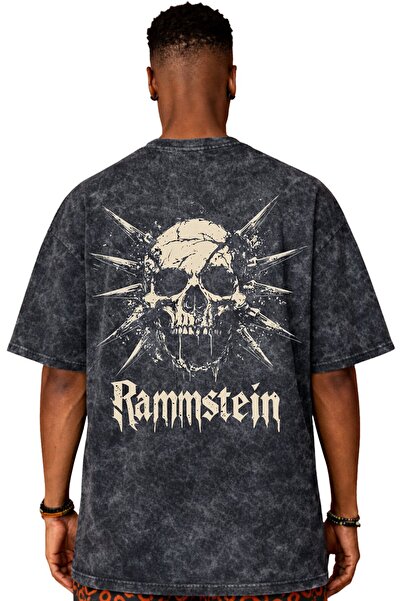SEVBANO Rammstein Rock Metal Music Band Back Printed Unisex Oversize Vintage ...