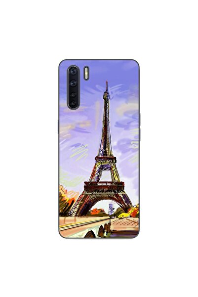 OEM Case compatible with Oppo A91 Silicone Gel Tpu Pattern Drawing Eiffel Tower