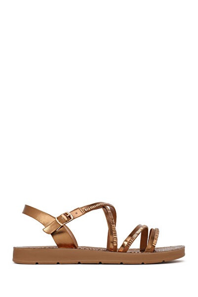 Derimod Women's Bronze Ankle Buckle Stone Sandals 26Sfe461314