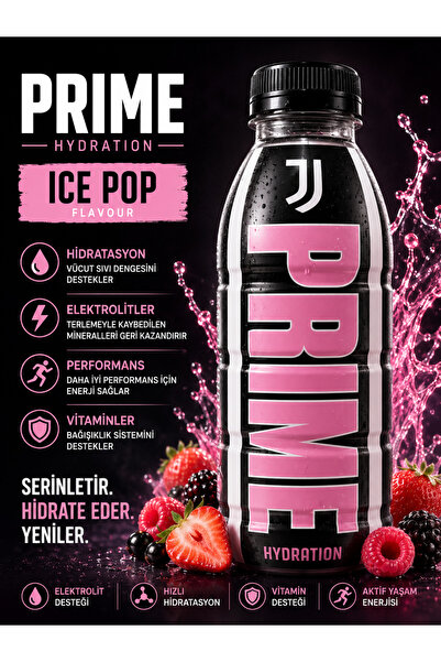 Essentra Home PRIME Hydration Juventus Edition İçecek 500ml Sporcu İçeceği Hy...