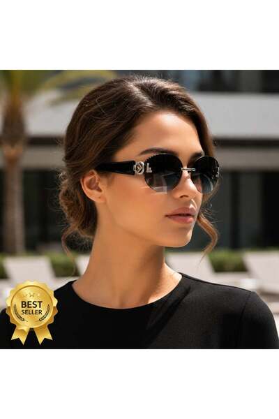 Tress Fashion Ochelari de soare dama - negru UV400 - 2020-512 (Toc inclus)