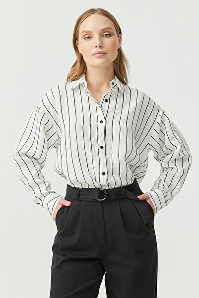 PAULMARK Women's Striped Oversize Shirt