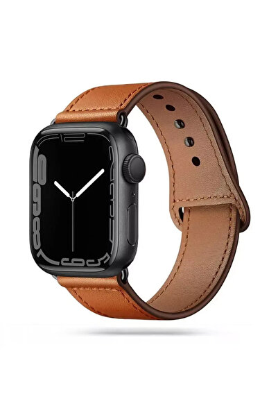 Tech-Protect Curea din piele pentru Apple Watch 1/2/3/4/5/6 (42/44MM) Maro