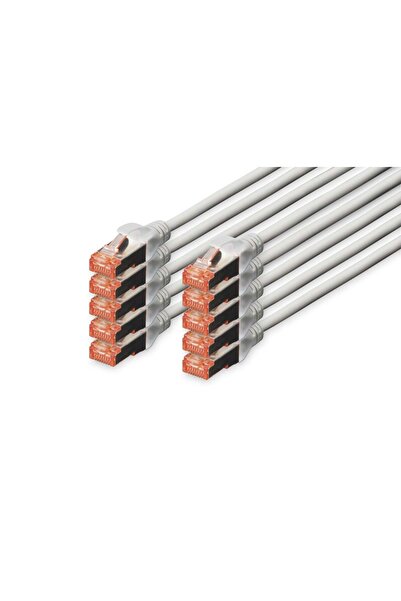 Digitus CAT 6 S/FTP Patchkabel, 10 St√ºck, 5m, grau