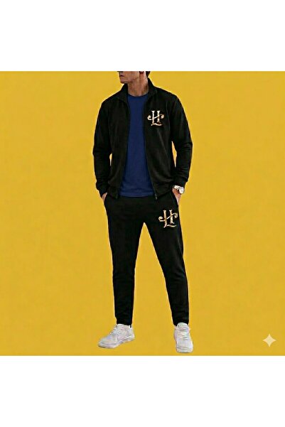 SILATU Halal Logo 3-Piece Zippered T-Shirt-Sweatpants -Set
