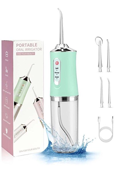 Generic Portable Dental Water Flosser with 4 Nozzles – Waterproof & USB Recha...