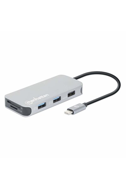 MANHATTAN Stație de andocare USB-C 8-în-1 HDMI RJ45 3xUSB-A