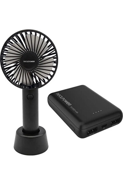 realpower Pachet mobil: Ventilator + PB-10000 mini HD