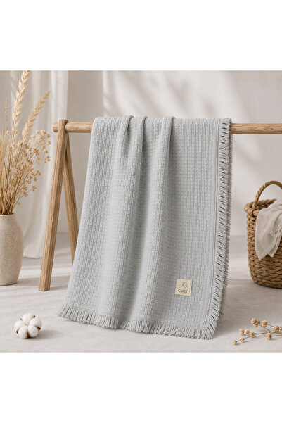 Bebelul Patura muselina copii Colbi bumbac 110x110 cm gri 0-12 luni