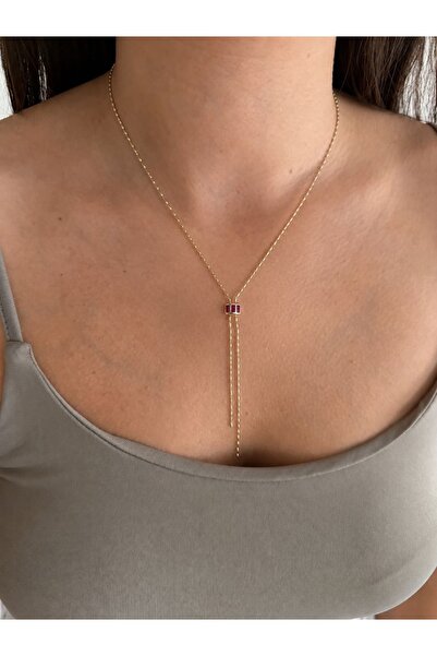 LEROSY CO. Özel Seri Taşlı Arpa Zincir Y Kolye