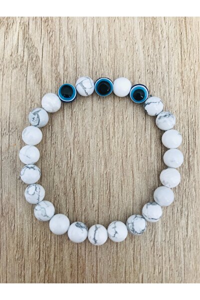 MK tasarım Real howlite stone bracelet mk.300.8