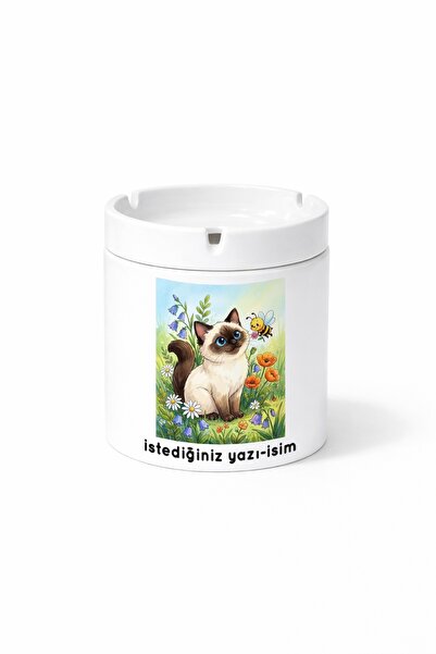 Kirbi Reklam Animal Burmese Cat Sacred Burmese Cat Double Sided Printed Porce...