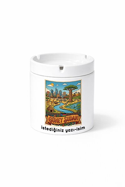 Kirbi Reklam South Sudan - South Sudan City Double-Sided Printed Ashtray Asht...