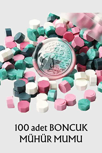 Vox Art Boncuk Mühür Mumu 100 Adet Pembe&Yeşil
