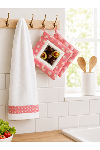 Ays Quilt Mutfak Havlusu ve Tutacak Seti – 3’lü Mutfak Takımı