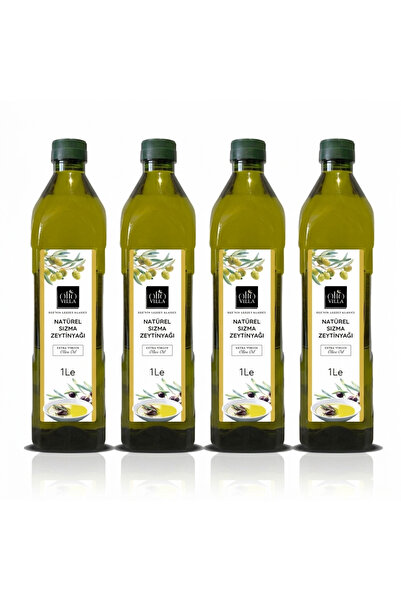 Olio Villa Natürel Sızma Zeytinyağı Extra Virgin 1L (4 Adet)