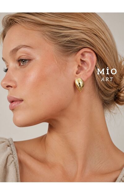 MioArt Nature Shine Modern Mini Midye Küpe