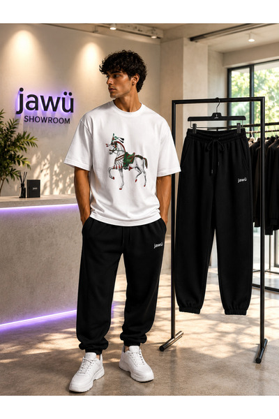 JAWÜ STYLE Colorful Horse Printed T-Shirt Tracksuit Unisex Set